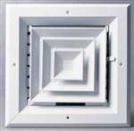 14 X 14 Aluminum 4 Way Ceiling Diffuser White