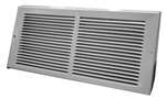 14 X 6 Baseboard Return Grill 1/3 Fin White