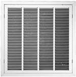 20 X 20 Filter Grill 1/3 Fin T Bar White