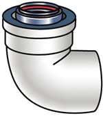 90 Degree Vent Pipe ELB Metal