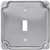 1/2 SQ Surface FIN Cover With 1 Toggle Switch