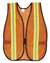 Orange Polyester MESH Vest With Stripe