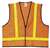 Orange Polyester Vest With Reflect Stripe