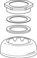 F54A 3/4 Spud Nut & Flange