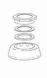 F5A 3/4 Spud Coupling Assembly Polished Chrome