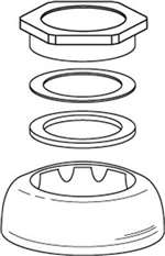 F56A 1-1/2 Spud Nut & Flange Regal