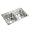 33 X 22 Three Hole Double Bowl Kitchen Sink Stainless Steel Professional