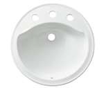 19 Round 8 Vitreous China Lavatory Modesto White