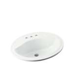 20 X 17 4 Vitreous China Lavatory Sanibel White
