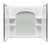 60 X 32 Curved Wall Kit Ensemble White