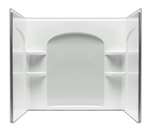 60 X 32 Curved Wall Kit Ensemble White