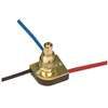 6 Brass FIN 3 Way Push Switch