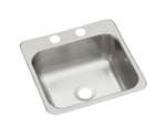 15 X 15 Two Hole 1 Bowl Bar Sink Small Drain Stainless Steel