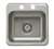 15 X 15 Two Hole Stainless Steel Bar Sink With Strainer