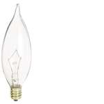 60 Watts Ca-10 Candelabra Clear 120 Volts Lamp