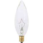 60 Watts B9-1/2 Candelabra Clear 120 Volts Lamp