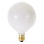 25 Watts G16 1/2 Candelabra Base 120 Volts SNWH