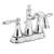 Lead Law Compliant 2 Handle Center Set Faucet Chrome 1.5 GPM