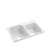 33 X 22 Four Hole Double Bowl Sink White Vikrell
