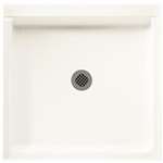 36 X 36 Double THOLD Shower FLR White