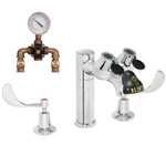 Lead Law Compliant Widespread Lavatory Faucet With Eyewash & TSTA