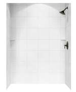 36X48X72-1/2 SQ Shower Wall Kit White