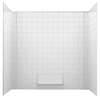 3 Piece Tile BATH Wall Kit White