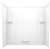 5PC Smooth BATH Wall Kit White
