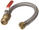 Lead Law Compliant 1/2X3/4X18 *shark WTR Hose With Ball Valve