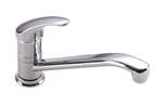 Lead Law Compliant 1 Handle Lever One Hole Kitchen Faucet Chrome 2.2 Gallons Per Minute