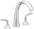 FREE FLOW 2 Handle Roman Tub Faucet Faucet *ELM Chrome