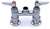 Lead Law Compliant Deck Mount Mixing Faucet Less Nozzle