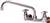 Lead Law Compliant Big-flo Mixing Wall Mount 8 Center 12 Swing Nozzle