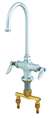 Lead Law Compliant Double Pant Faucet With Swivel Spout