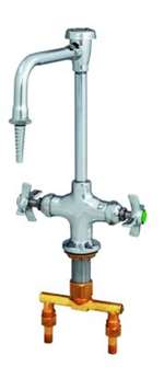 Lead Law Compliant Gooseneck Double Ledge Faucet With Vacuum Breaker