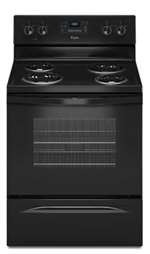 Black 30 Free Standing Electric Self Cleaning Range