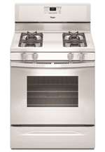 White 30 Free Standing Gas Self Cleaning Range