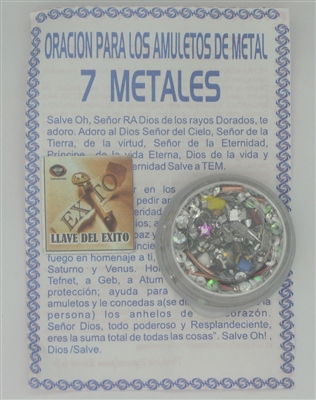 Oracion para los Amuletos de Metal (7 Metales) - Amulet (Dozen)
