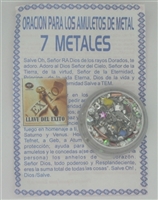 Oracion para los Amuletos de Metal (7 Metales) - Amulet (Single)