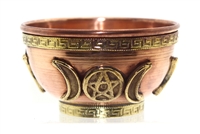 Crystalo Copper Bowl - Triple Moon