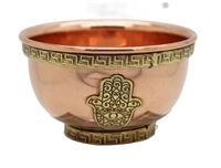 Crystalo Copper Bowl - Hamsa