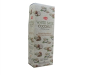 HEM White Sage Coconut Incense Sticks - Box of 6 Packs