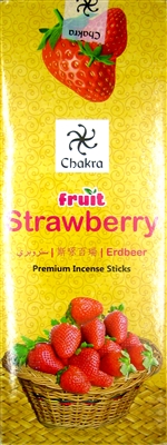 Chakra - Fruit - Strawberry- Incense Sticks (Box of 6 packs of 20 sticks)