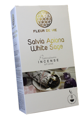 Fleur De Vie - Salvia Apiana White Sage - Premium Incense Sticks (Box of 12)