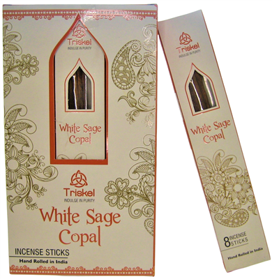 Triskel Resin Incense Sticks - White Sage Copal