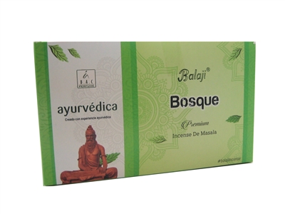 Balaji - Forest- Ayurvedic Premium Masala Incense Sticks (Box of 12 with 15 grams each)
