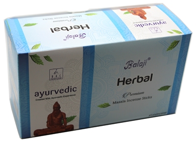Balaji - HERBAL - Ayurvedic Premium Masala Incense Sticks (Box of 12)