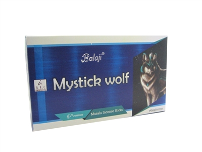 Balaji - Mystick wolf- Ayurvedic Premium Masala Incense Sticks (Box of 12 with 15 grams each)
