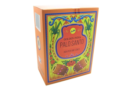 Sree Vani - Golden India Palo Santo High Perfume Cones (10 cones in 12 packets)