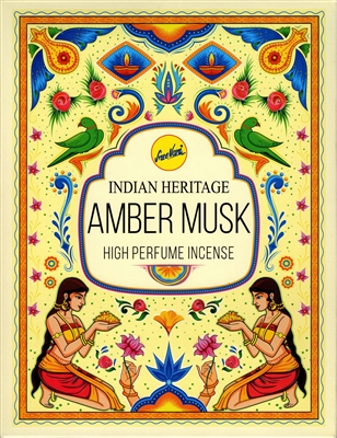 Indian Heritage Amber Musk - Incense Sticks (Wholesale Box of 12)